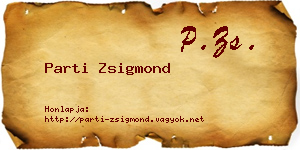 Parti Zsigmond névjegykártya