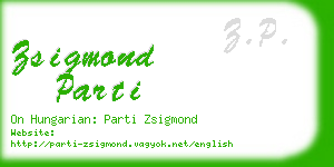 zsigmond parti business card